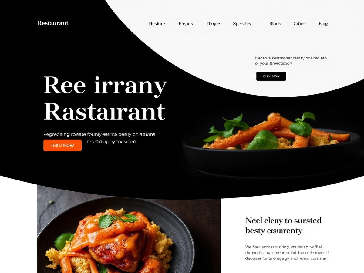 High-End Restaurant website concept design by Aria Studios